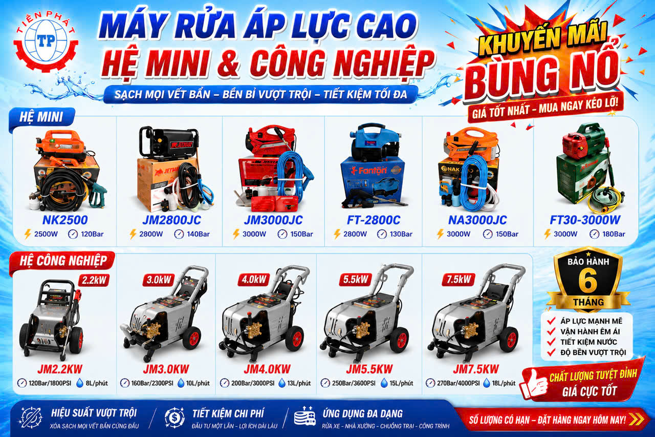MÁY RỬA XE CÁC LOẠI