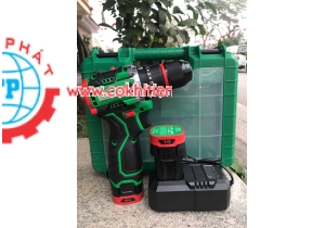 Máy khoan vặn vít dùng Pin Bosszet đầu 10 màu xanh (Pin cắm)