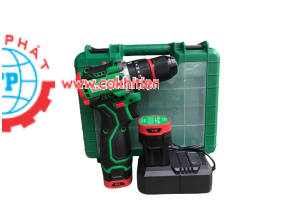 Máy khoan vặn vít dùng Pin Bosszet đầu 10 màu xanh (Pin cắm)