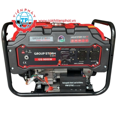 MÁY PHÁT ĐIỆN CHẠY XĂNG 3KW ĐỀ NỔ & GIẬT NỔ GROUP STORM GS-9000W