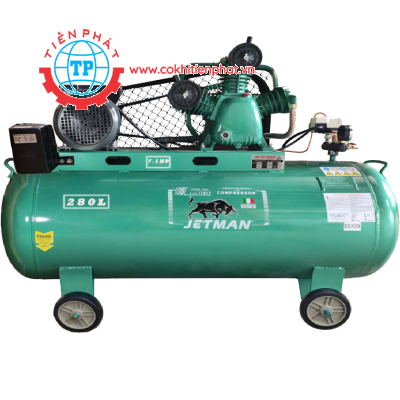 Máy nén khí dây đai JETMAN 280L - lên hơi 12kg