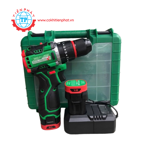 Máy khoan vặn vít dùng Pin Bosszet đầu 10 màu xanh (Pin cắm)