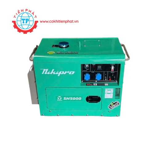 MÁY PHÁT ĐIỆN NIKIPRO SH-5000 (CÓ VỎ CHỐNG ỒN) – CHẠY ÊM, TIẾT KIỆM NHIÊN LIỆU